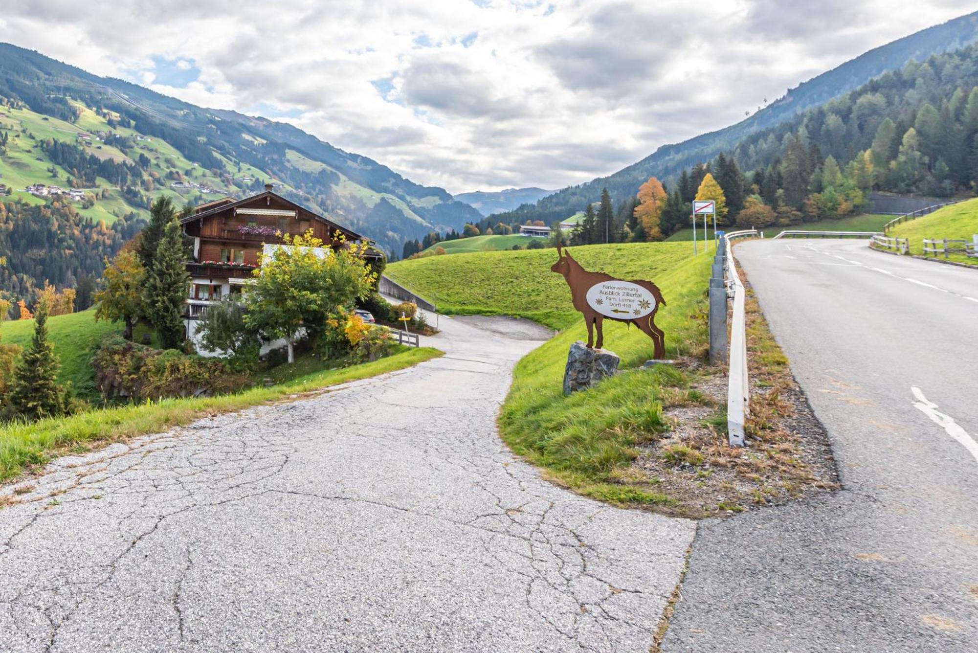 Ferienwohnung Ausblick Zillertal Hainzenberg Exteriér fotografie